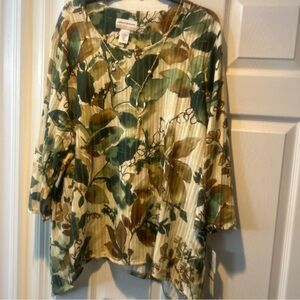 NWT Sz 2x Alfred Dunner mount laurel top